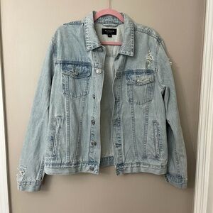 PacSun Denim Destructed Light Wash Jacket
